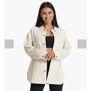VUORI WOMENS CREAM MACKENZIE SHIRT JACKET